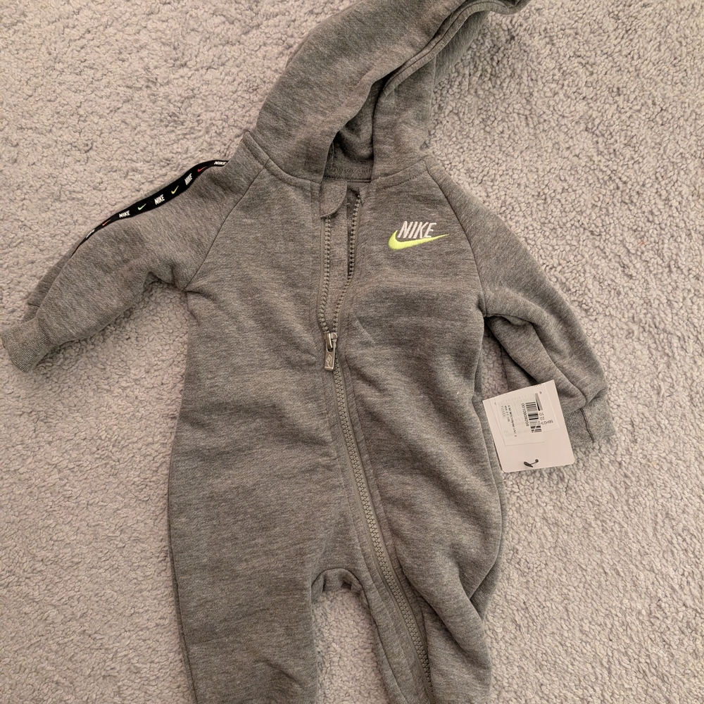 Nike Gray Kids Hooded Bodysuit